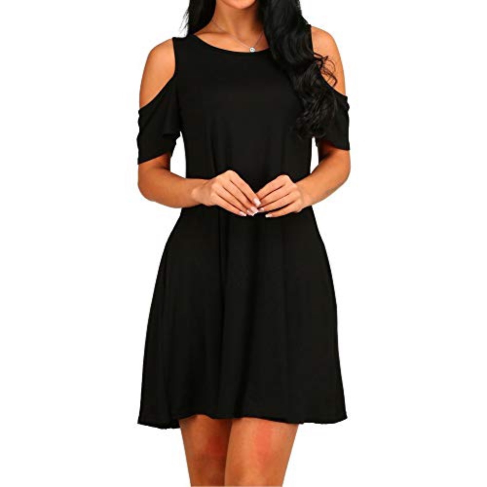 7th Roy Navy Cold Shoulder Dress | sz S